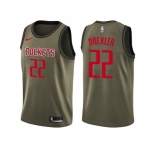 Men Nike Houston Rockets #22 Clyde Drexler Green Salute to Service NBA Swingman Jersey