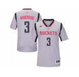 Men's Adidas Houston Rockets #3 Ryan Anderson Swingman Grey Alternate NBA Jersey