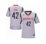 Men's Adidas Houston Rockets #42 Nene Authentic Grey Alternate NBA Jersey
