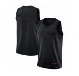 Men's Houston Rockets #0 Russell Westbrook Swingman Black MVP Basketball Jersey