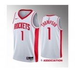 Men's Houston Rockets #1 Amen Thompson White 2023 Draft Association Edition Stitched Basketball Jersey