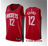 Men's Houston Rockets #12 Steven Adams Red Icon Edition Stitched Jersey