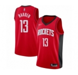 Men's Houston Rockets #13 James Harden Authentic Red Finished Basketball Jersey - Icon Edition
