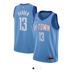 Men's Houston Rockets #13 James Harden Authentic blue Basketball Jersey 2020-2021 City Edition