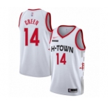 Men's Houston Rockets #14 Gerald Green Swingman White Basketball Jersey - 2019-20 City Edition
