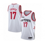 Men's Houston Rockets #17 PJ Tucker Swingman White Basketball Jersey - 2019-20 City Edition