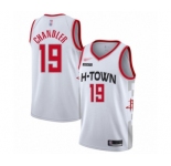 Men's Houston Rockets #19 Tyson Chandler Swingman White Basketball Jersey - 2019-20 City Edition