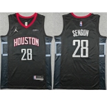 Men's Houston Rockets #28 Alperen Sengun Black Statement Edition Stitched Jersey