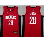 Men's Houston Rockets #28 Alperen Sengun Red Icon Edition Stitched Jersey