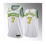 Men's Houston Rockets #7 Cam Whitmore White 2023 Draft Classic Edition Stitched Basketball Jersey