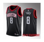 Men's Houston Rockets #8 Jae'Sean Tate Black 2023 Statement Edition Stitched Basketball Jersey
