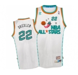 Men's Mitchell and Ness Houston Rockets #22 Clyde Drexler Swingman White 1996 All Star Throwback NBA Jersey