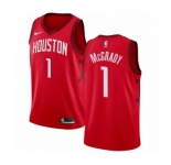 Men's Nike Houston Rockets #1 Tracy McGrady Red Swingman Jersey - Earned Edition