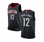 Men's Nike Houston Rockets #12 Luc Mbah a Moute Swingman Black Alternate NBA Jersey Statement Edition