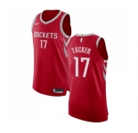 Men's Nike Houston Rockets #17 PJ Tucker Authentic Red NBA Jersey - Icon Edition