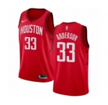 Men's Nike Houston Rockets #33 Ryan Anderson Red Swingman Jersey - Earned Edition