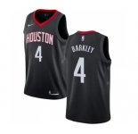 Men's Nike Houston Rockets #4 Charles Barkley Swingman Black Alternate NBA Jersey Statement Edition