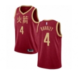 Men's Nike Houston Rockets #4 Charles Barkley Swingman Red NBA Jersey - 2018-19 City Edition