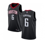 Men's Nike Houston Rockets #6 Vincent Edwards Authentic Black NBA Jersey Statement Edition