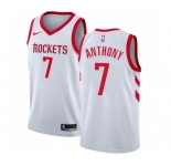Men's Nike Houston Rockets #7 Carmelo Anthony Swingman White NBA Jersey - Association Edition