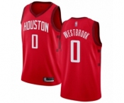 Women's Houston Rockets #0 Russell Westbrook Red Swingman Jersey - Earned Edition