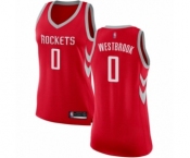 Women's Houston Rockets #0 Russell Westbrook Swingman Red Basketball Jersey - Icon Edition