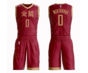Women's Houston Rockets #0 Russell Westbrook Swingman Red Basketball Suit Jersey - City Edition