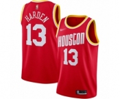Women's Houston Rockets #13 James Harden Swingman Red Hardwood Classics Finished Basketball Jersey