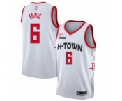 Women's Houston Rockets #6 Tyler Ennis Swingman White Basketball Jersey - 2019-20 City Edition