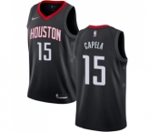 Women's Nike Houston Rockets #15 Clint Capela Swingman Black Alternate NBA Jersey Statement Edition