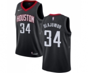 Women's Nike Houston Rockets #34 Hakeem Olajuwon Swingman Black Alternate NBA Jersey Statement Edition