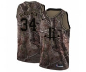Women's Nike Houston Rockets #34 Hakeem Olajuwon Swingman Camo Realtree Collection NBA Jersey