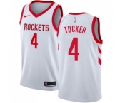 Women's Nike Houston Rockets #4 PJ Tucker Authentic White Home NBA Jersey - Association Edition