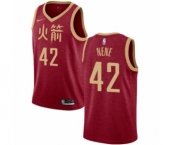Women's Nike Houston Rockets #42 Nene Swingman Red NBA Jersey - 2018-19 City Edition