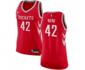 Women's Nike Houston Rockets #42 Nene Swingman Red Road NBA Jersey - Icon Edition