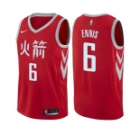 Women's Nike Houston Rockets #6 Tyler Ennis Swingman Red NBA Jersey - City Edition