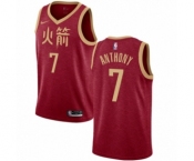 Women's Nike Houston Rockets #7 Carmelo Anthony Swingman Red NBA Jersey - 2018-19 City Edition