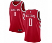 Youth Houston Rockets #0 Russell Westbrook Swingman Red Basketball Jersey - Icon Edition