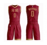 Youth Houston Rockets #0 Russell Westbrook Swingman Red Basketball Suit Jersey - City Edition
