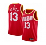 Youth Houston Rockets #13 James Harden Swingman Red Hardwood Classics Finished Basketball Jersey