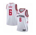 Youth Houston Rockets #6 Tyler Ennis Swingman White Basketball Jersey - 2019-20 City Edition