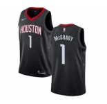 Youth Nike Houston Rockets #1 Tracy McGrady Authentic Black Alternate NBA Jersey Statement Edition