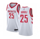 Youth Nike Houston Rockets #25 Robert Horry Swingman White Home NBA Jersey - Association Edition