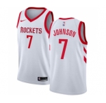 Youth Nike Houston Rockets #7 Joe Johnson Authentic White NBA Jersey - Association Edition
