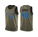 Men Nike Dallas Mavericks #40 Harrison Barnes Green Salute to Service NBA Swingman Jersey