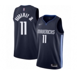 Men's Dallas Mavericks #11 Tim Hardaway Jr. Authentic Navy Finished Basketball Jersey - Statement Edition