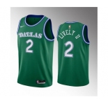 Men's Dallas Mavericks #2 Dereck Lively II Green 2023 Draft Classic Edition Stitched Basketball Jersey