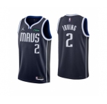 Men's Dallas Mavericks #2 Kyrie Irving Navy Statement Edition Stitched Basketball Jersey