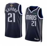 Men's Dallas Mavericks #21 Daniel Gafford Navy 2024 Finals Statement Edition Stitched Basketball Jersey