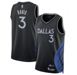 Men's Dallas Mavericks #3 Anthony Davis Black 2025-26 City Edition Stitched Basketball Jersey